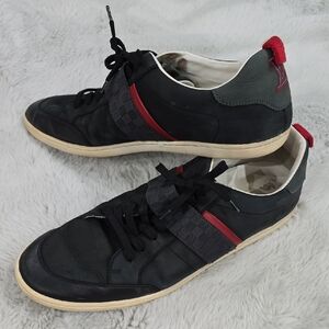 Louis Vuitton Black and Red Men's Sneakers